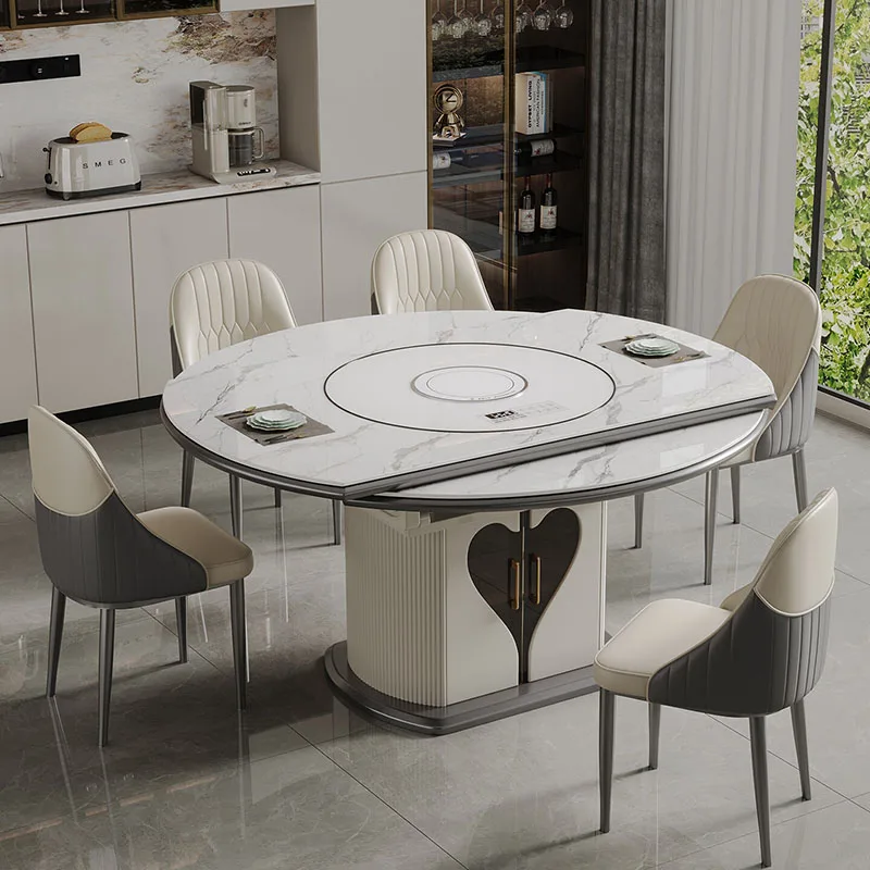 Round Coffee Dining Table Kitchen Restaurant Modern Luxury Chairs Dining Table Writing Designer Mesas De Jantar Salon Furniture