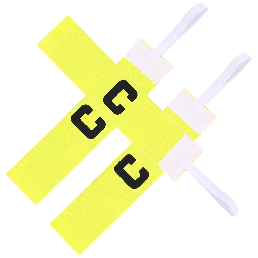 3 pezzi di forniture per allenamento da calcio Capitano C-label Bracciale giallo Resistente all'usura Fornitura di calcio professionale Fasce comode