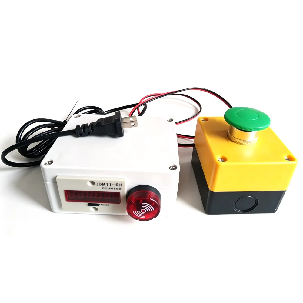 DC24、AC220V Hand Press Electronic Digital Tally Counter, Audible Manual Click Counter for Vehicle & Workbench Manual Statistics