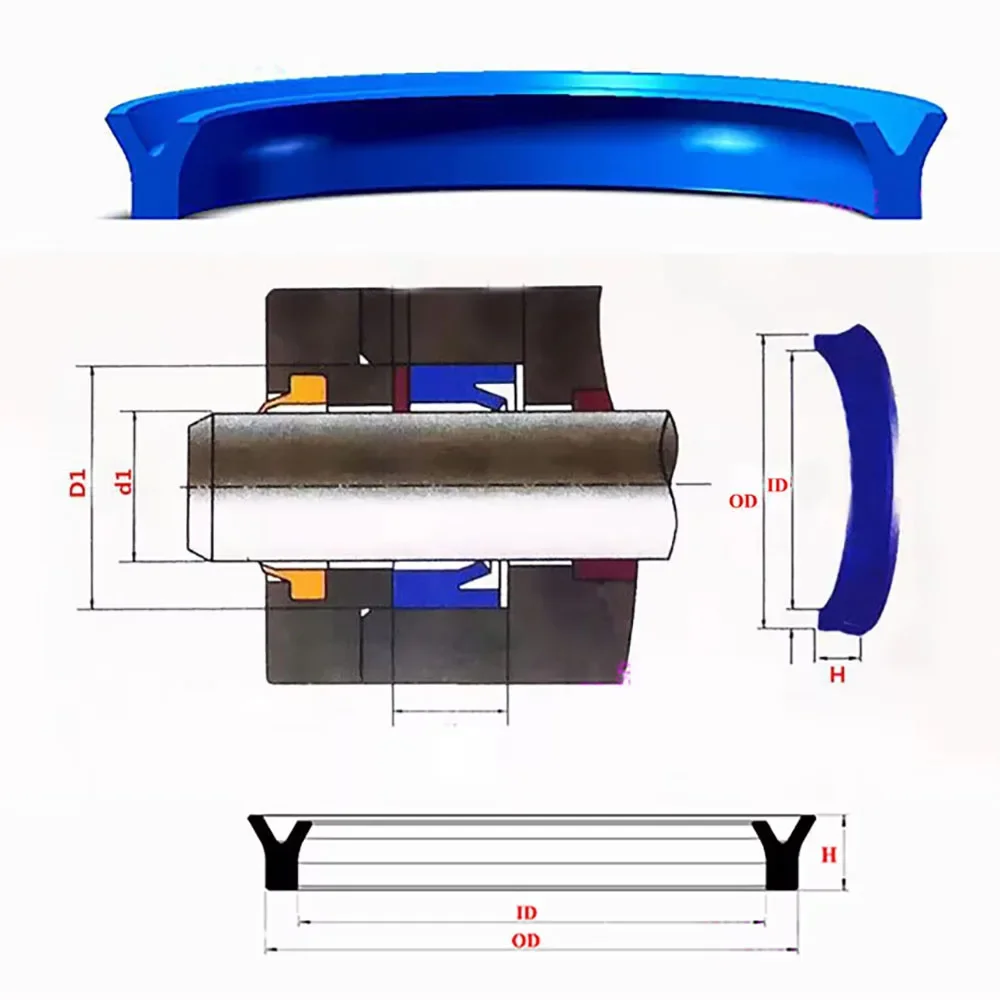1/2/5 шт. масляное уплотнительное кольцо полиуретановый гидравлический цилиндр 12*22*4/8 мм-230*250*7/14 мм YXJ тип уплотнительное кольцо прокладка для вала