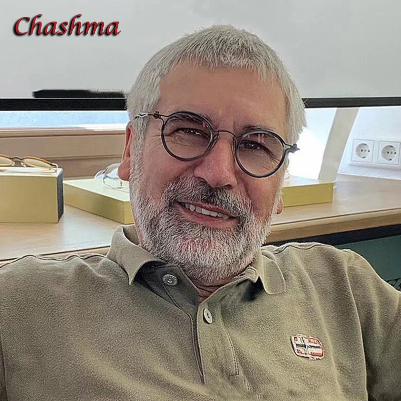 

Брендовые дизайнерские очки, круглые очки из ацетата титана, мужские очки, качественная оправа, оптические очки для линз по рецепту