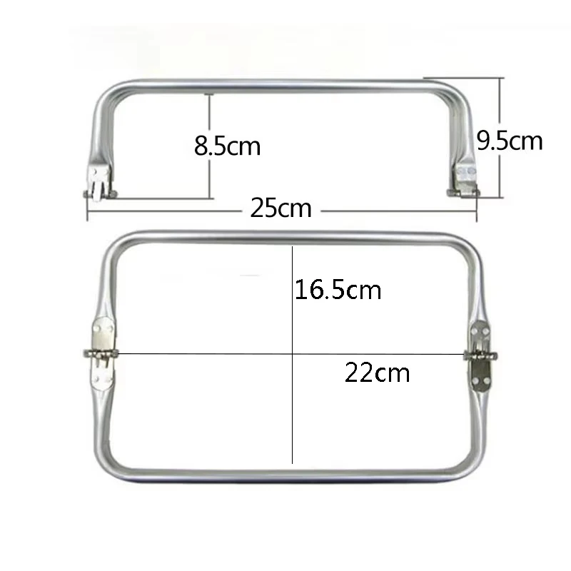 지갑 닥터용 실버 16cm 18cm 20cm 25cm 30cm 40cm 가방 프레임, 금속 알루미늄 튜브 핸들 액세서리, 클러치 부품 실버