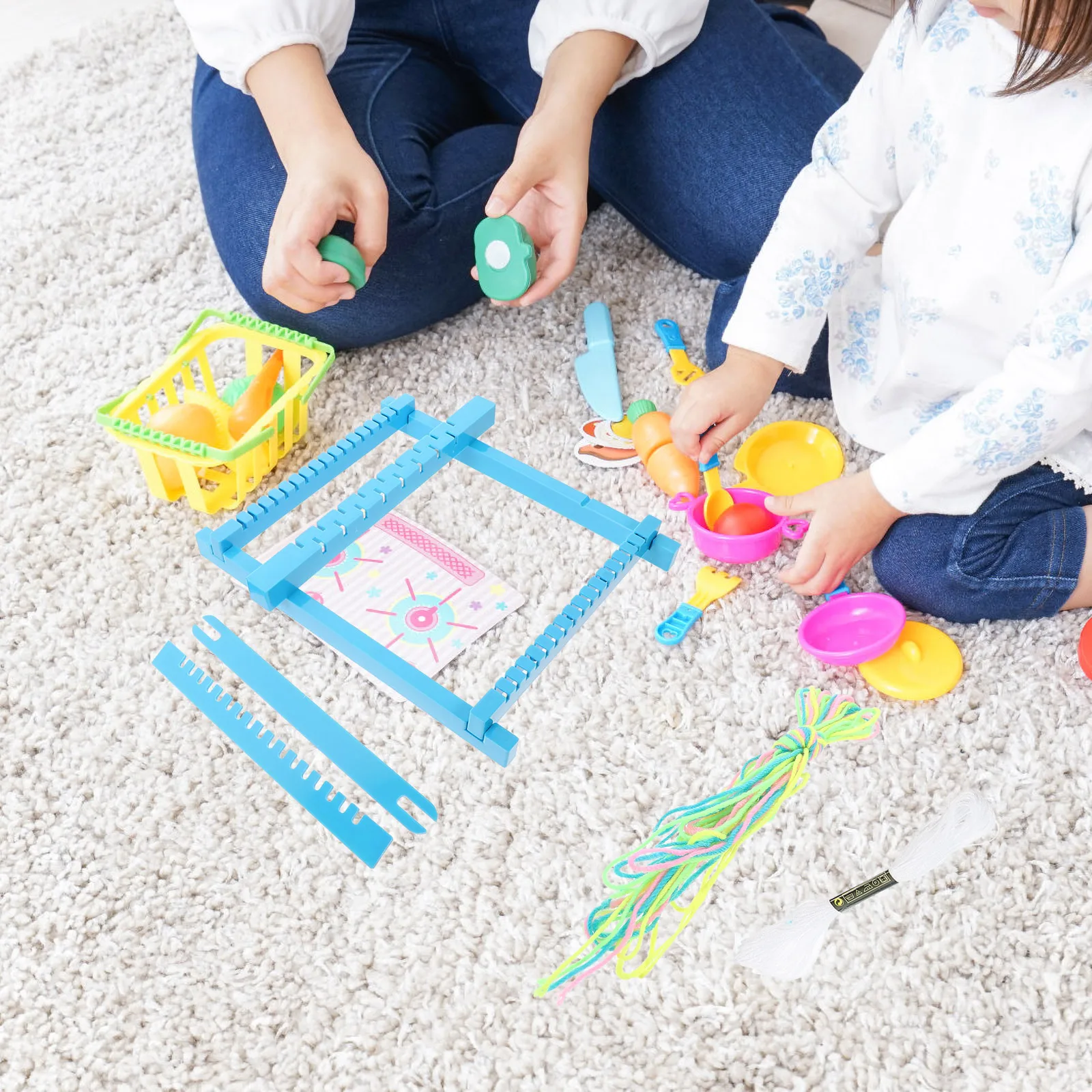 

1 set 1 Set Of Weaving Machine For Kids Diy Loom Handmade Craft Children Early Learning Knitting Game Creative Fun Activity