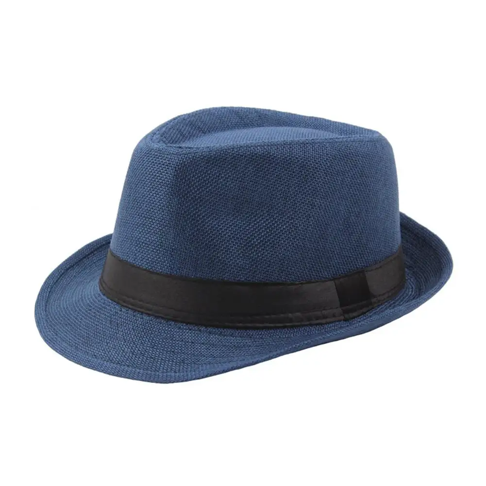 Moda Jazz Hat Mężczyźni Kobiety Słomkowy kapelusz Letnie plażowe kapelusze przeciwsłoneczne Top Cap Fedoras Ribbon Casual Cowboy Jazz Cap Unisex