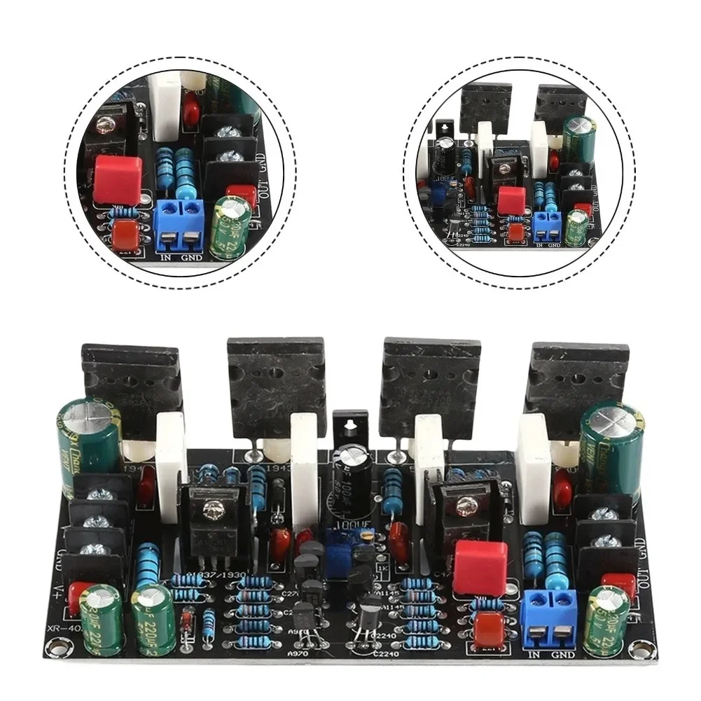 Black PCB Single Channel Power Audio Board 200W Dual Voltage DC ±20-90V  For Test Measurement Tool Accessory