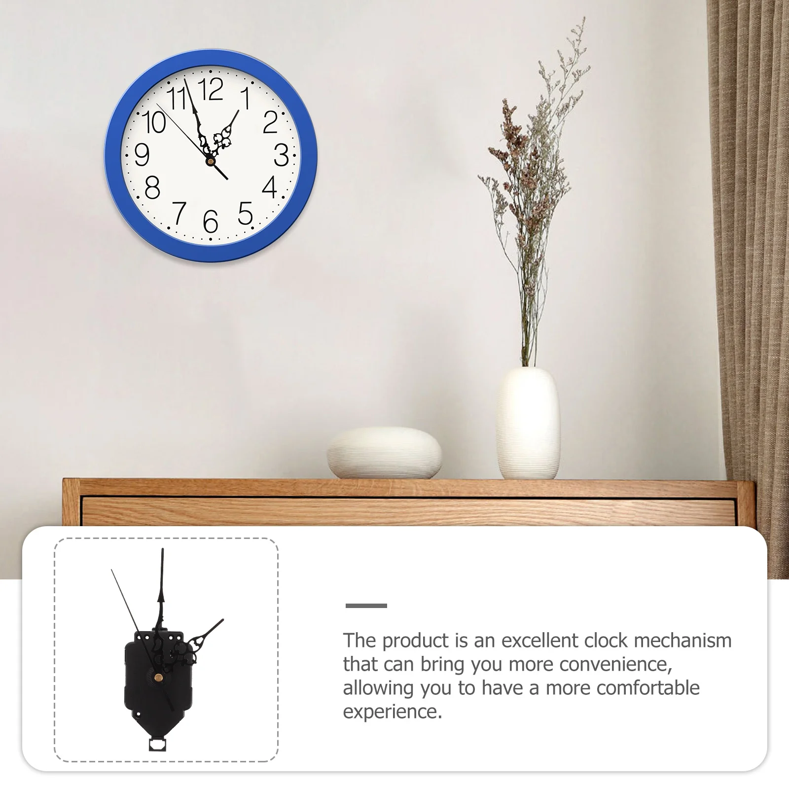 

1 set 1 Set Movement Kit Long Shaft Operated Mechanism For Diy Wall Repair Craft Clock Mechanism Replacement Clock Parts