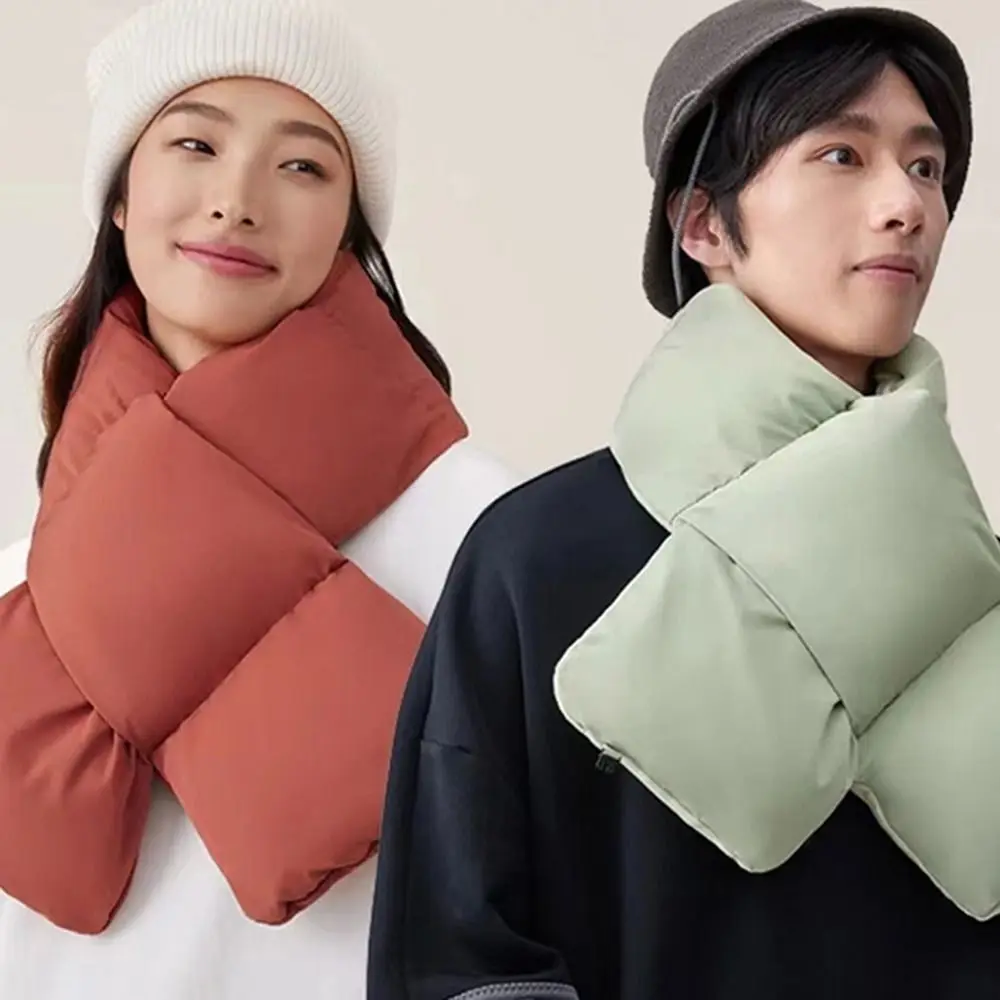 Fashion Solid Color Neck Wrap Windproof Cold proof Fleece Scarf Washable Winter Scarves Winter