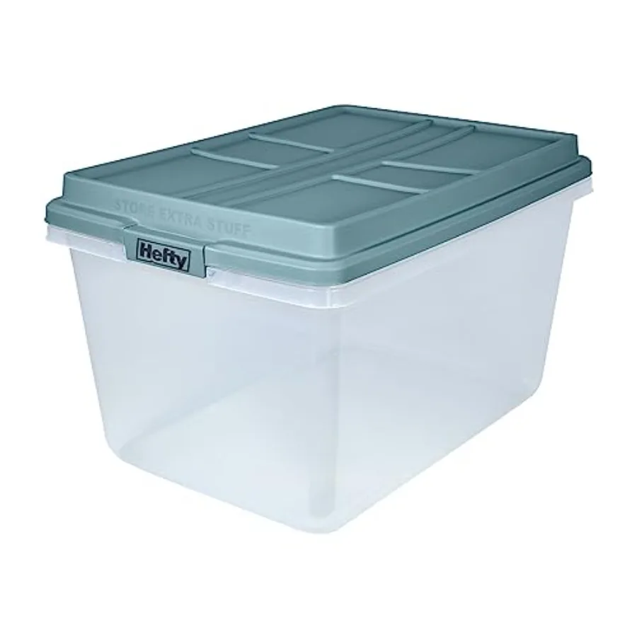 72 Quart HiRise Aufbewahrungsbehälter mit Deckel, stapelbarer Kunststoffbehälter für die Organisation zu Hause, im Büro und im Klassenzimmer, 6er-Pack Smoke B