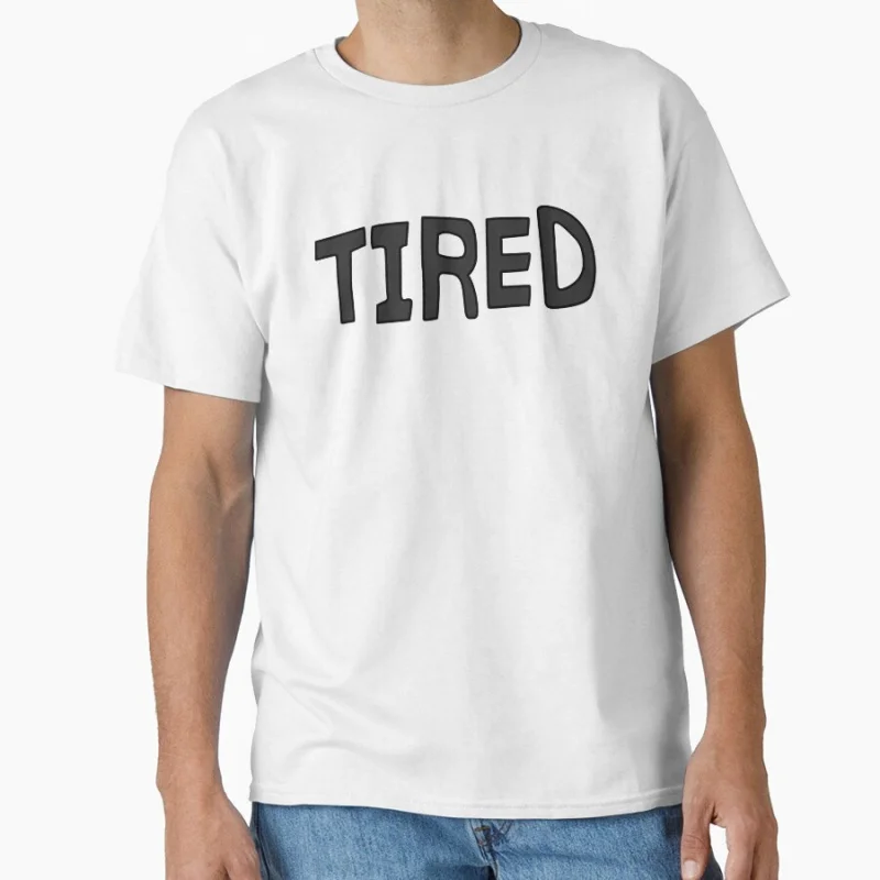 Tired 80s Manga Sakamoto Days Anime t shirt for men Large size Tops S-6XL 100% cotton mens Clothes