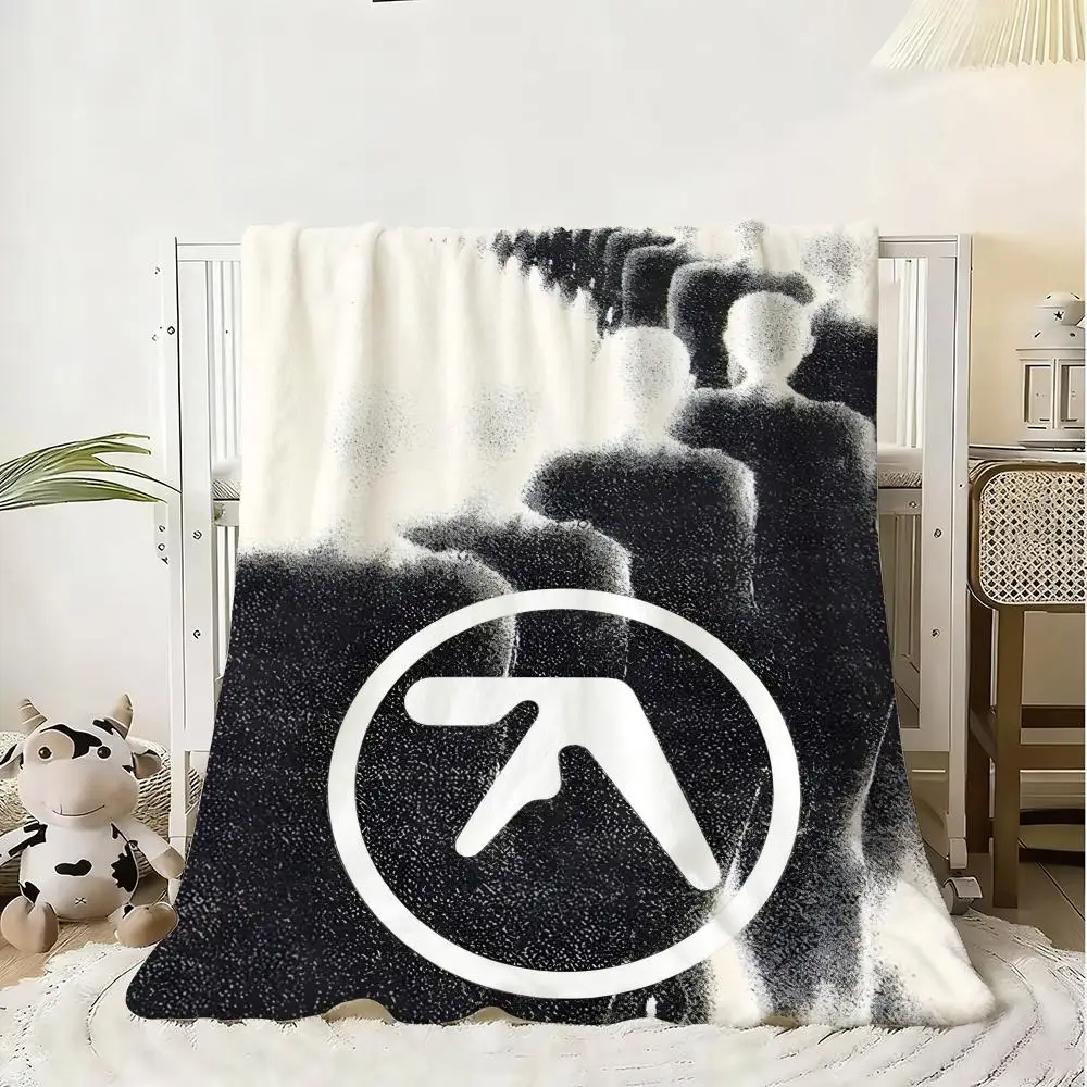 DJ A-Aphex T-Twin Album Throw Flannel Fluffy Soft Blanket Warm Skin-Friendly Throw for Sofa Bed Office Nap Winter