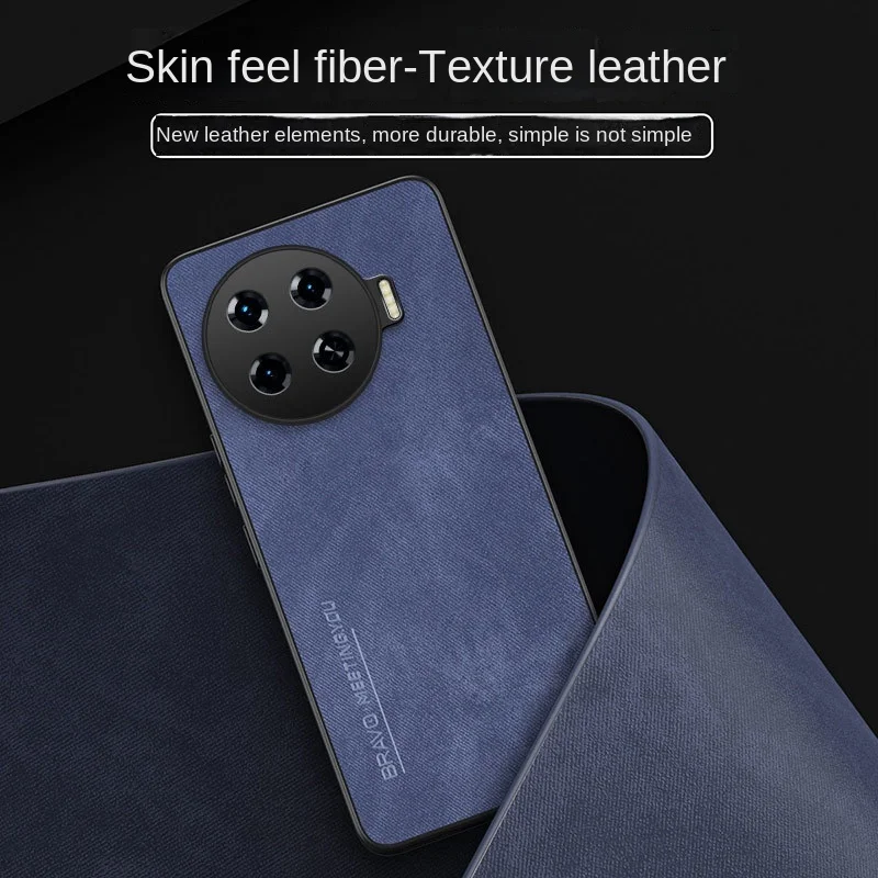 Luxury Colth Leather Feel Skin Case For Tecno Spark 20 Pro Plus Go 2024 pova 6 Silicone Edge Cover For Spark 20 Pro + phone Case