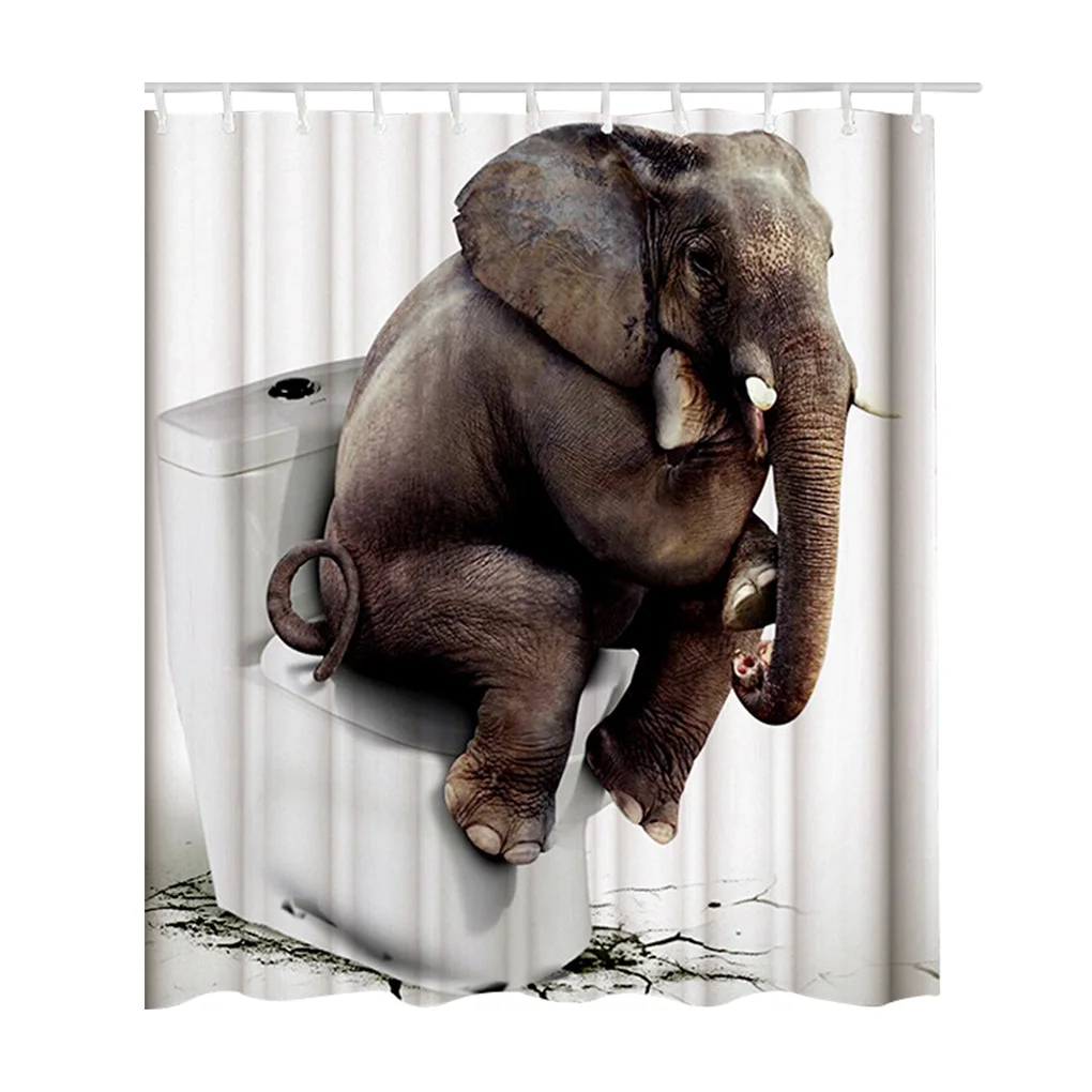 

Printing Shower Curtain Waterproof Bathroom Drape Polyester Bathing Curtain Type 3 180x200cm