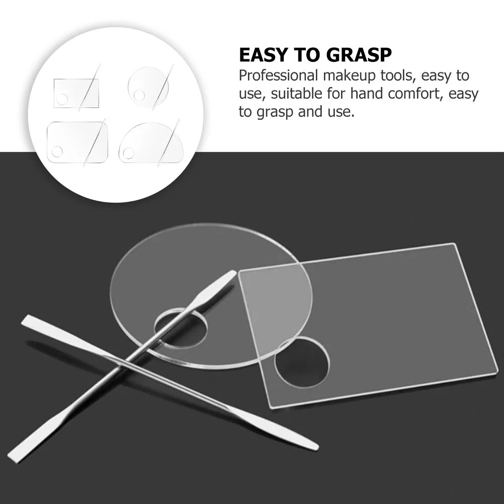 

1Set Liquid Foundation Pallet Acrylic Makeup Color Mixing Tray Sturdy Practical Smooth Surface Suitable for Professionals