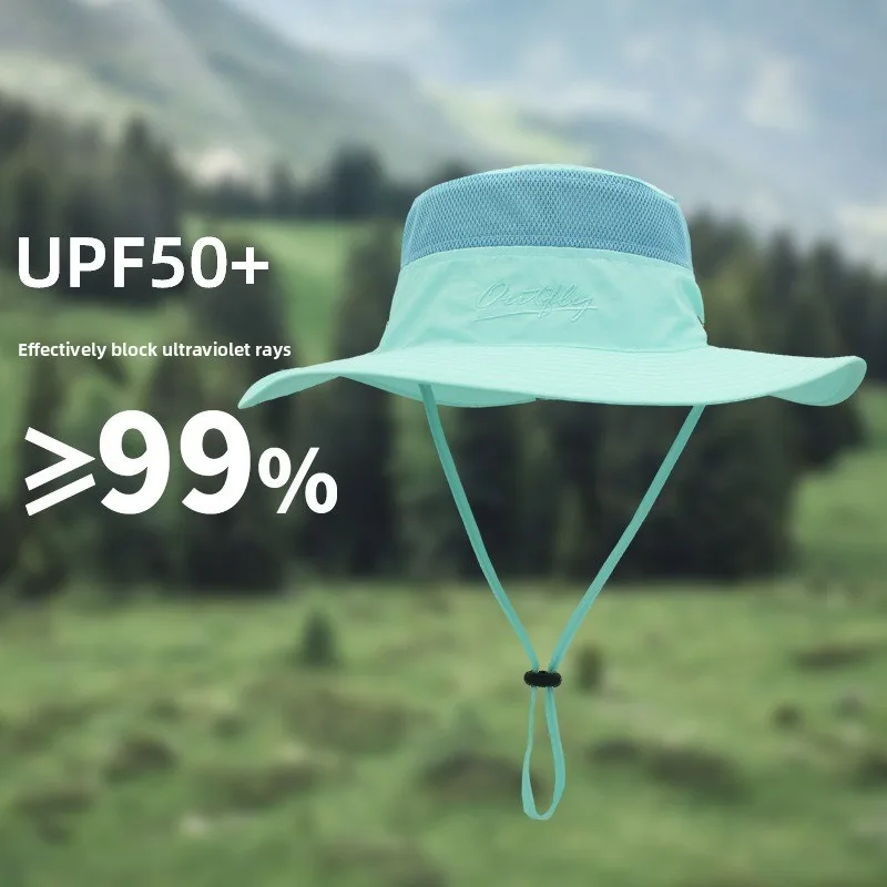 Outdoor vacation fisherman hat UV resistant UPF50+hat camping hiking sun hat big edge hat sun hat