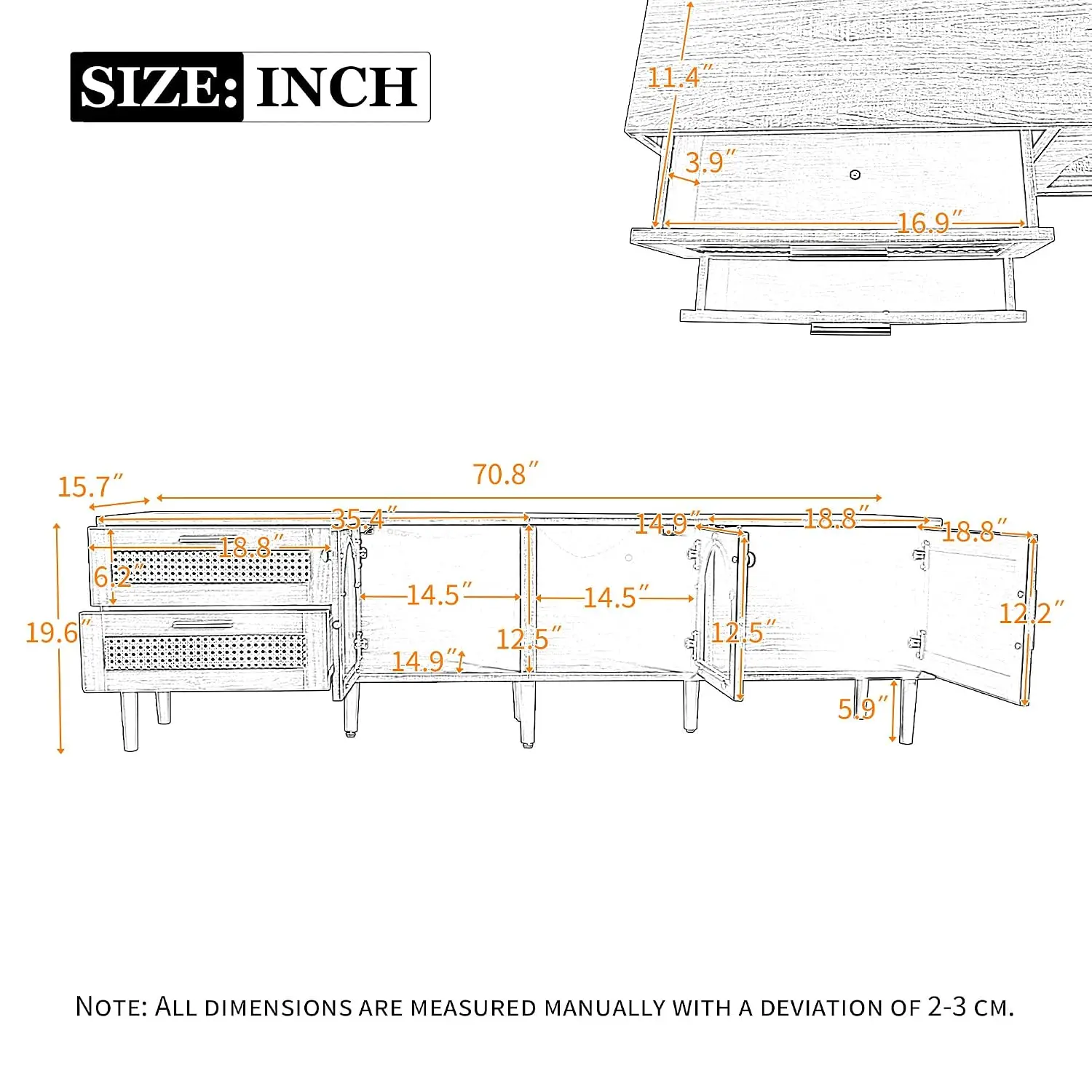 LED TV Stand For TVs Up To 80