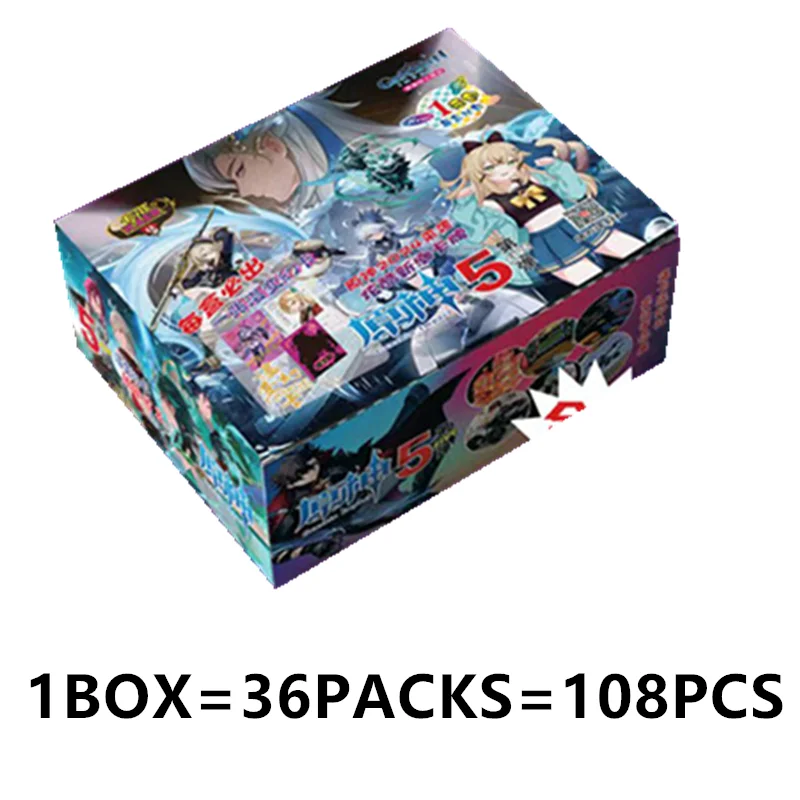 Game Genshin Impact Cards Anime Project TCG Game Lumine Booster Box Collection Cards Games Rare SSR PR Card Toys Birthday Gifts