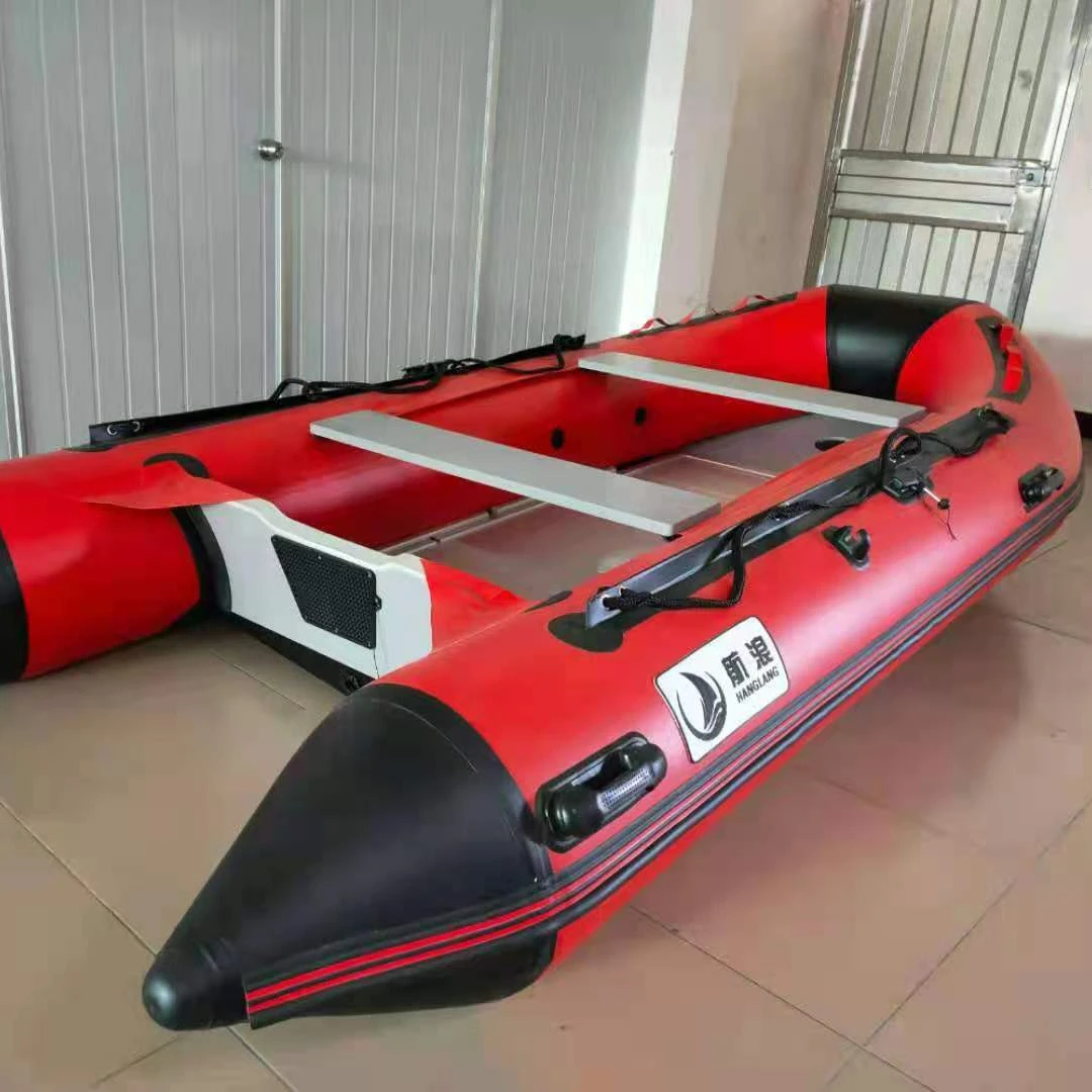 

270cm Fishing Boat With Aluminum Floor Inflatable Boat 1.2mm PVC Anti-collision Speed Boat Raft Water Sports