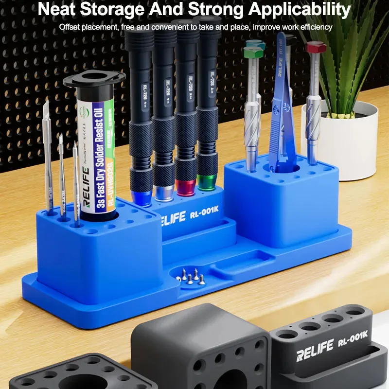 RELIFE RL-001K Multi-purpose Storage Box High Temperature Resistant 500℃ Silicone Material Stepped Storage Tools