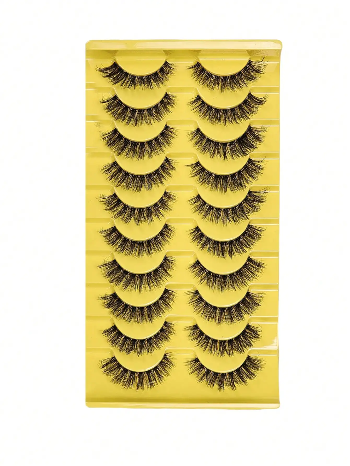 Natürliche, flauschige, wispy Wimpern, 3D-Volumen-Streifenwimpern, D-Curl, künstliche Wimpern mit transparentem Band, Augenwimpern – Detail 6