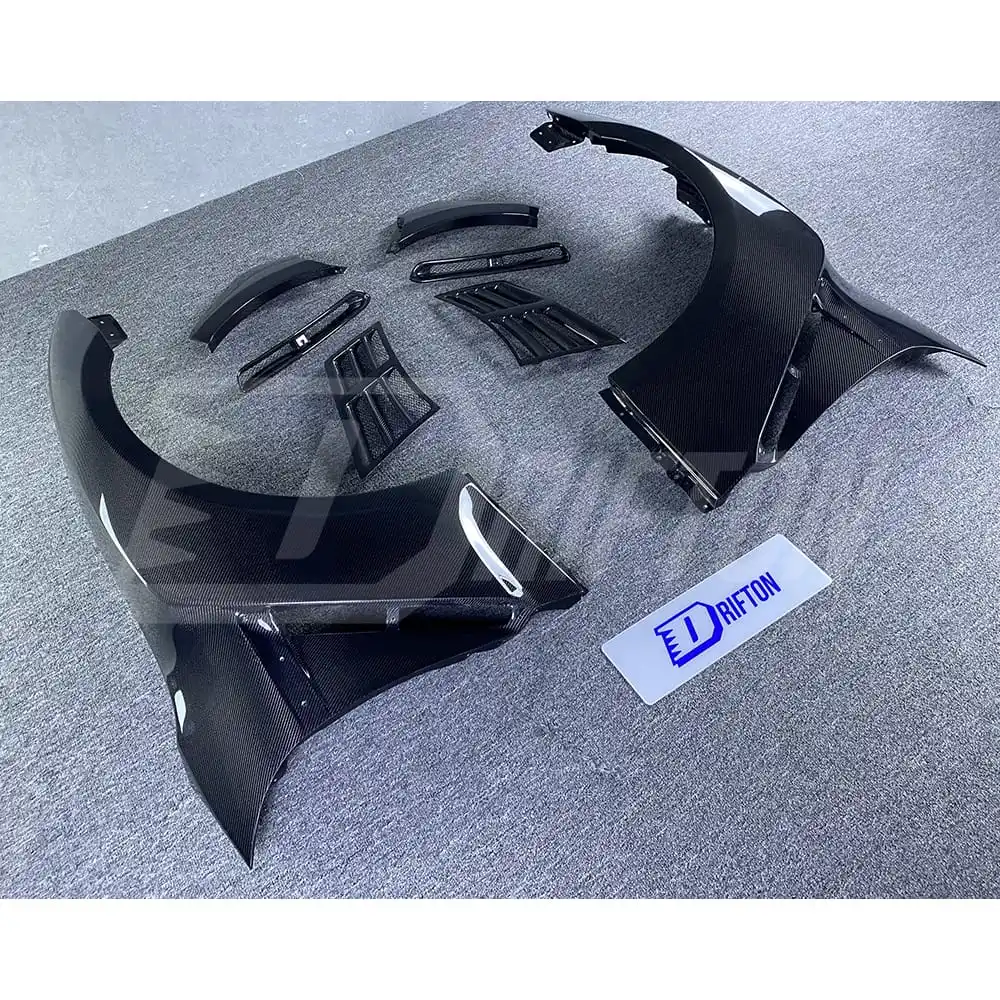 

Top Secret Style Carbon Fiber Front Fender Set For Nissan R35 GTR TopSecret Bodykit Body Kit 2008-2024