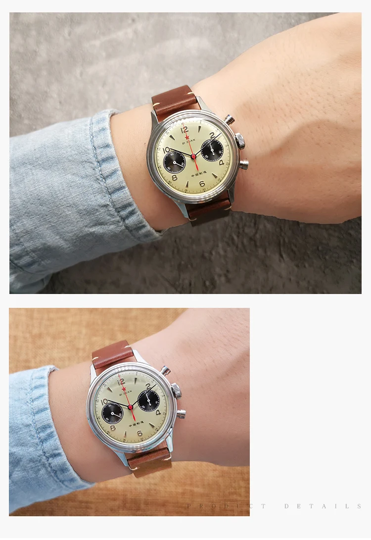 Мужские винтажные часы-хронограф SEAKOSS 1963 21 Zuan с ручным заводом оригинальные часы ST901 с механизмом и сапфировым стеклом