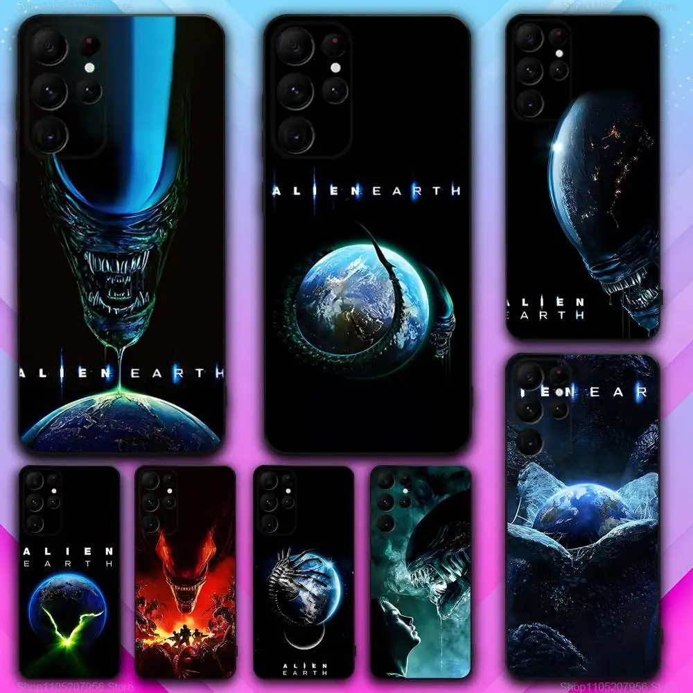 

A-Alien E-Earth Moive Phone Case For Samsung S30,S25,S24,S23,S22,S21,S20,Fe,Lite,5G,Ultra,Plus Black Cover