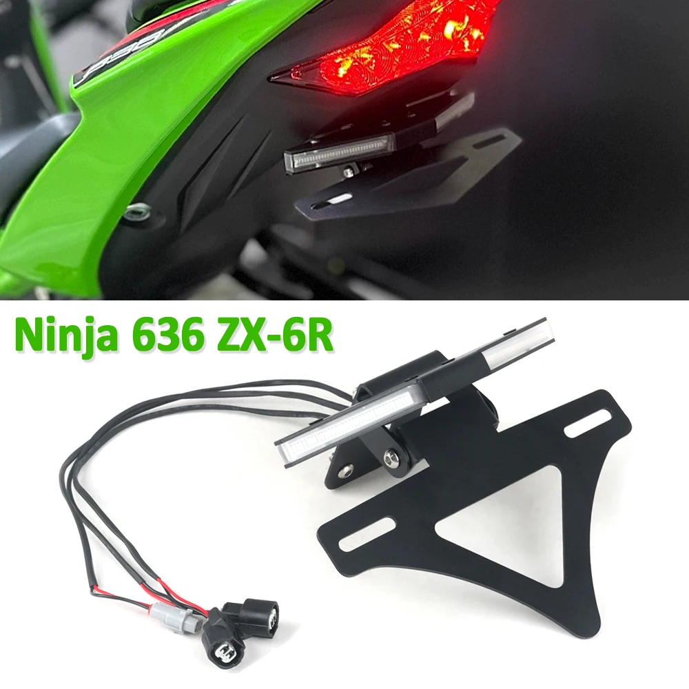 

New For Kawasaki Ninja 636 ZX-6R ZX 6R ZX6R 2024 2025 Motorcycle Rear Tail Tidy License Plate Holder Fender Eliminator Kit