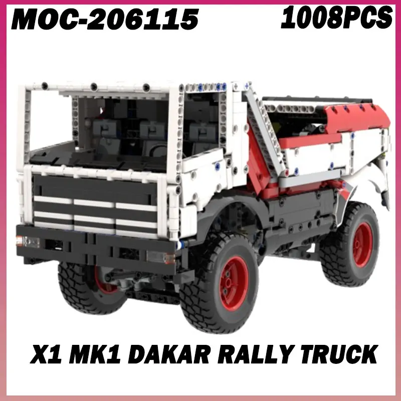 1008PCS MOC- 206115   X1 mk1 Dakar Rally Truck Truck DIY Kreatywna kolekcja Chłopcy Zabawki Prezenty urodzinowe Pojemnik Edukacja