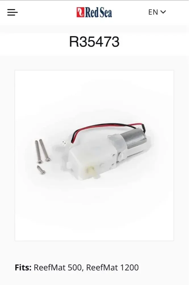 Redsea Reefmat 500 1200 Gear Motor R35473