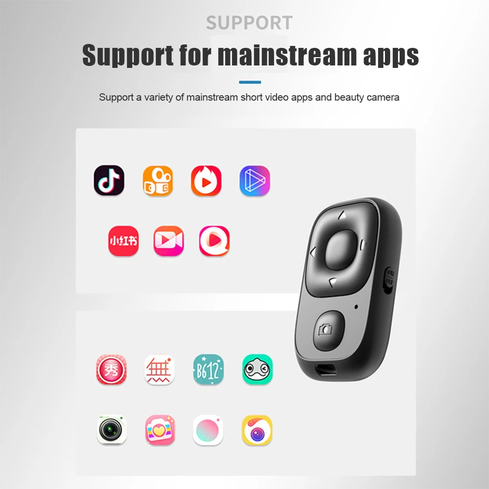 قابلة للشحن بلوتوث صغير متوافق مع جهاز التحكم عن بعد وحدة تحكم لاسلكية الموقت الذاتي كاميرا عصا مصراع الإصدار Selfie زر