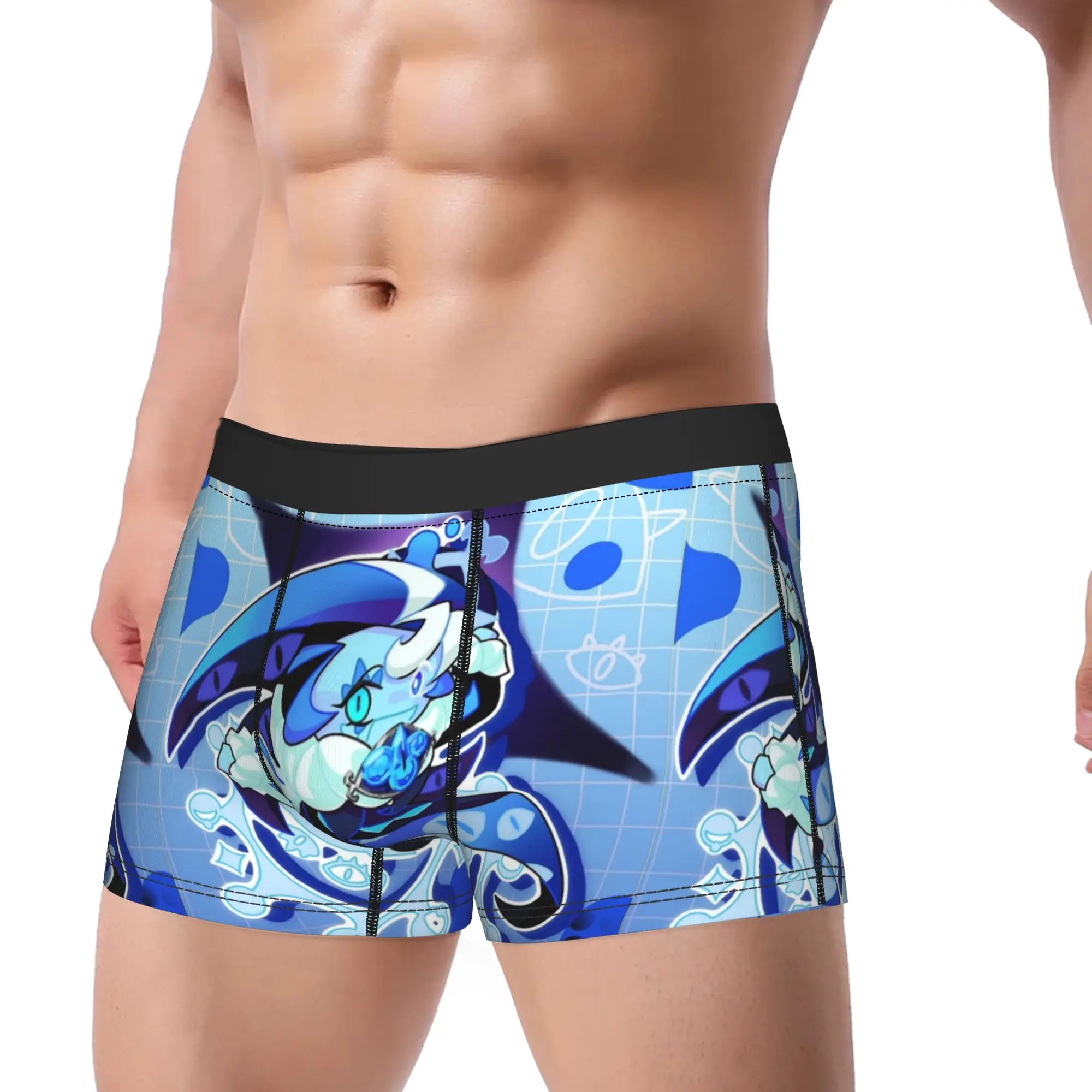 Men shadow milk cookie Underwear Cookie Run Kingdom Funny Boxer Briefs Shorts Panties Homme Soft Underpants S-XXL