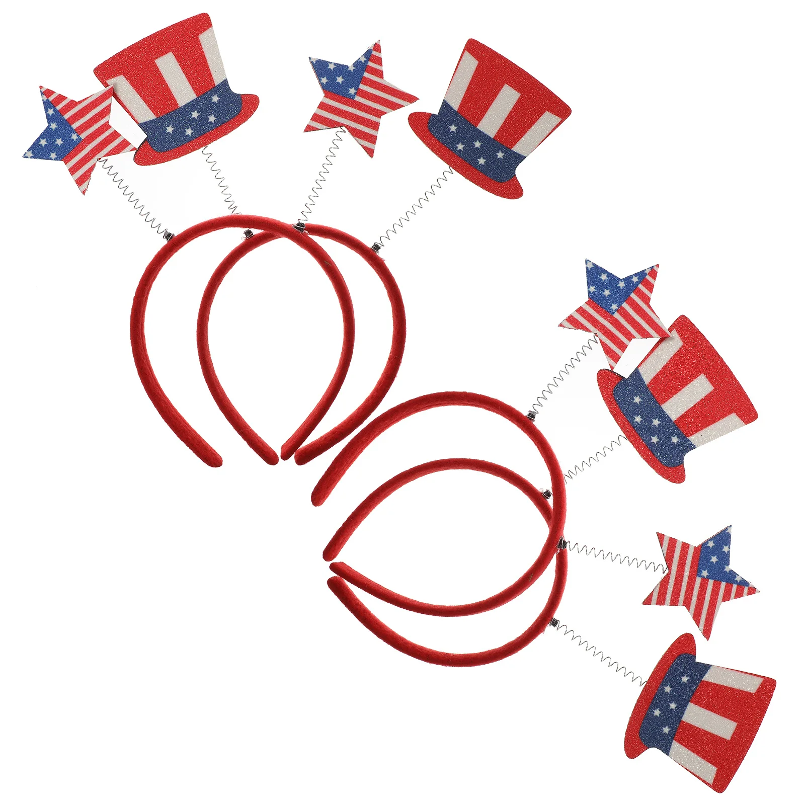 

4Pcs Kids Hair Hoops American Flag Headbands Lightweight Cute Festival Birthday Party Cosplay Christmas Children Hair Clasps