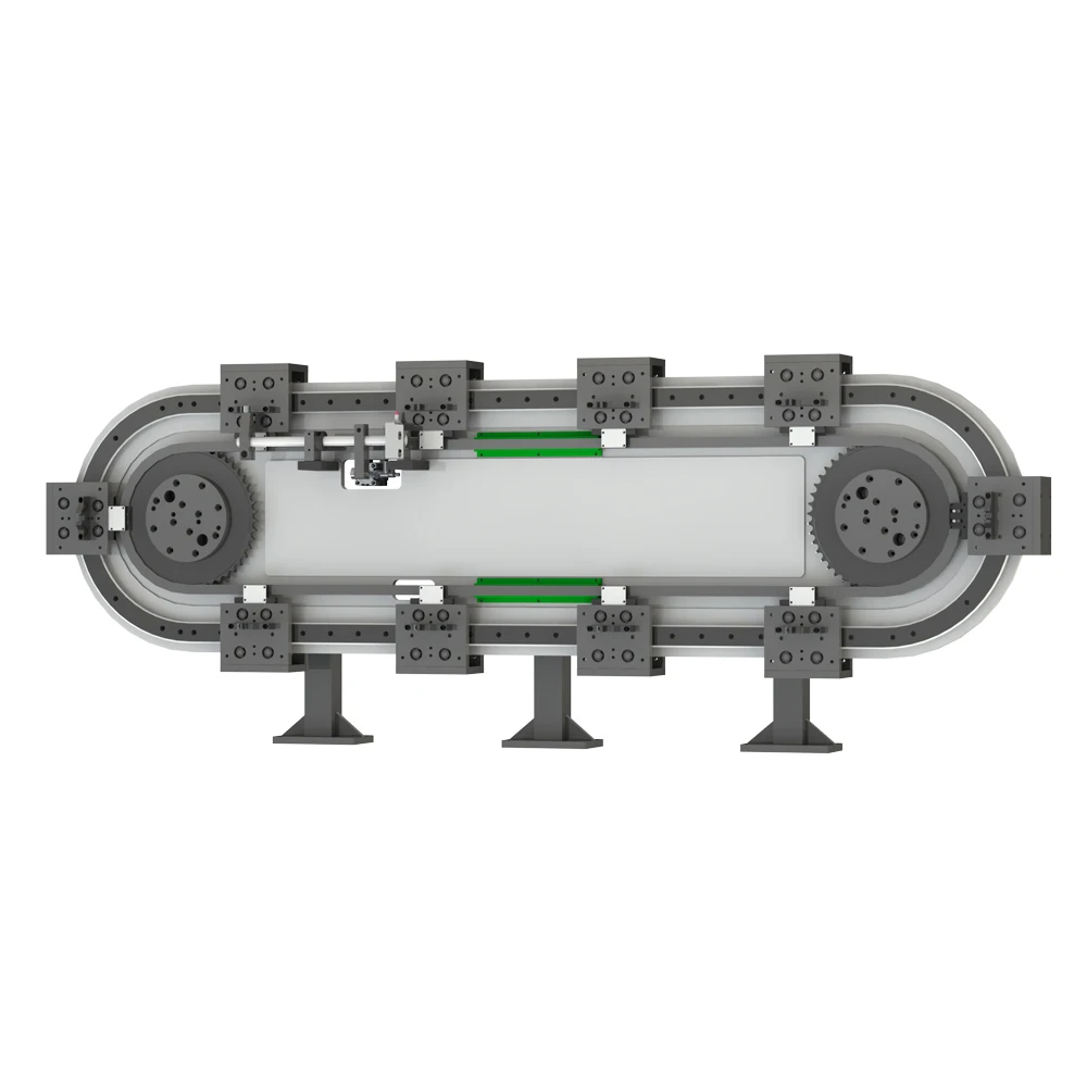 Medium Load Conveying Elliptical Vertical Dual Rail Ring Guide Conveyor Line