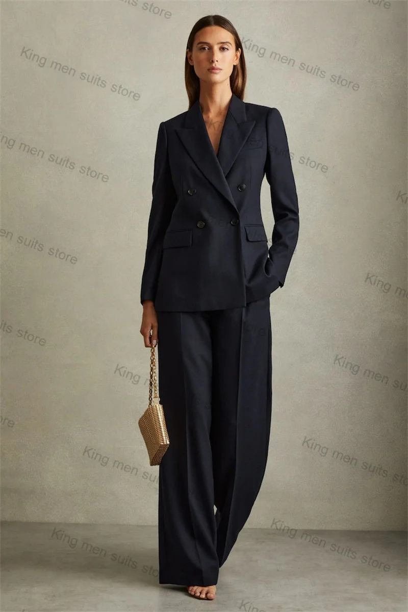 black-cotton-women-suit-pants-set-2-piece-blazer-trousers-prom-dress-customized-formal-office-lady-wedding-tuxedo-jacket-coat