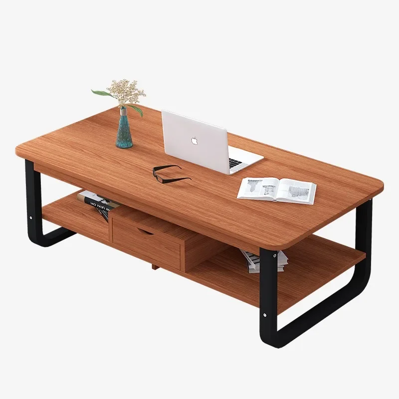 Solid wood core coffee table Small apartment office meeting guest tea table Simple modern living room Home simple square table
