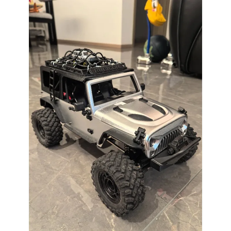 For MJX H12Y HYPER GO 1/12 RC Rock Crawler - Vented Body Shell, Roof Rack, Side Guards, Rear Bumper, Exhaust Pipe Upgrades Parts