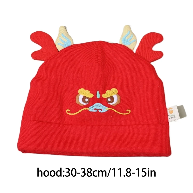 Hat Embroidery Dragon Baby Hat Spring Bonnet Caps Soft Breathable Hat for Baby Child Newborn Girl 0-3 Month