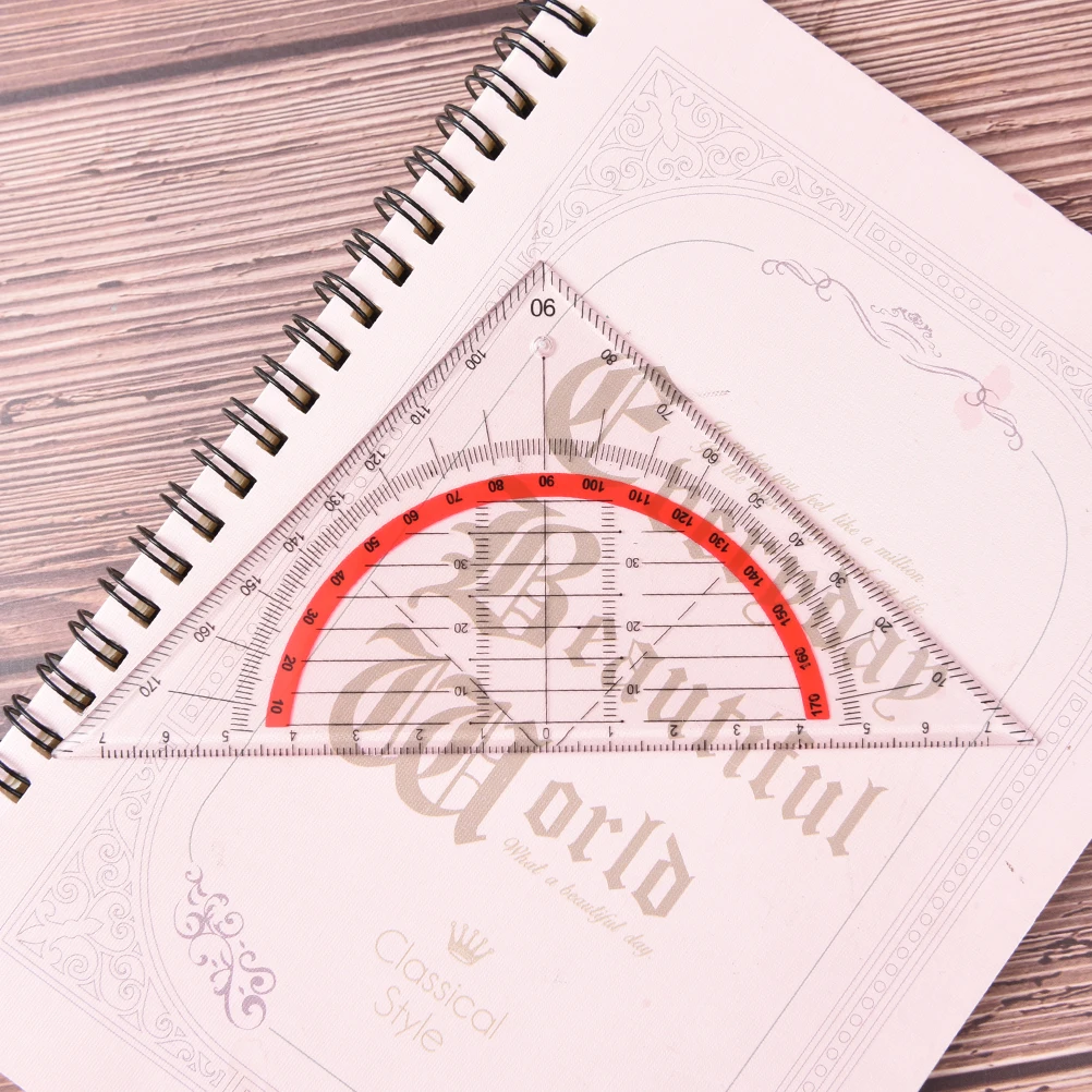 1pcs 15cm Multi-function Square Triangle Scale Engineering Ruler Stationery Office Students Protractor Measurement Rulers view 2