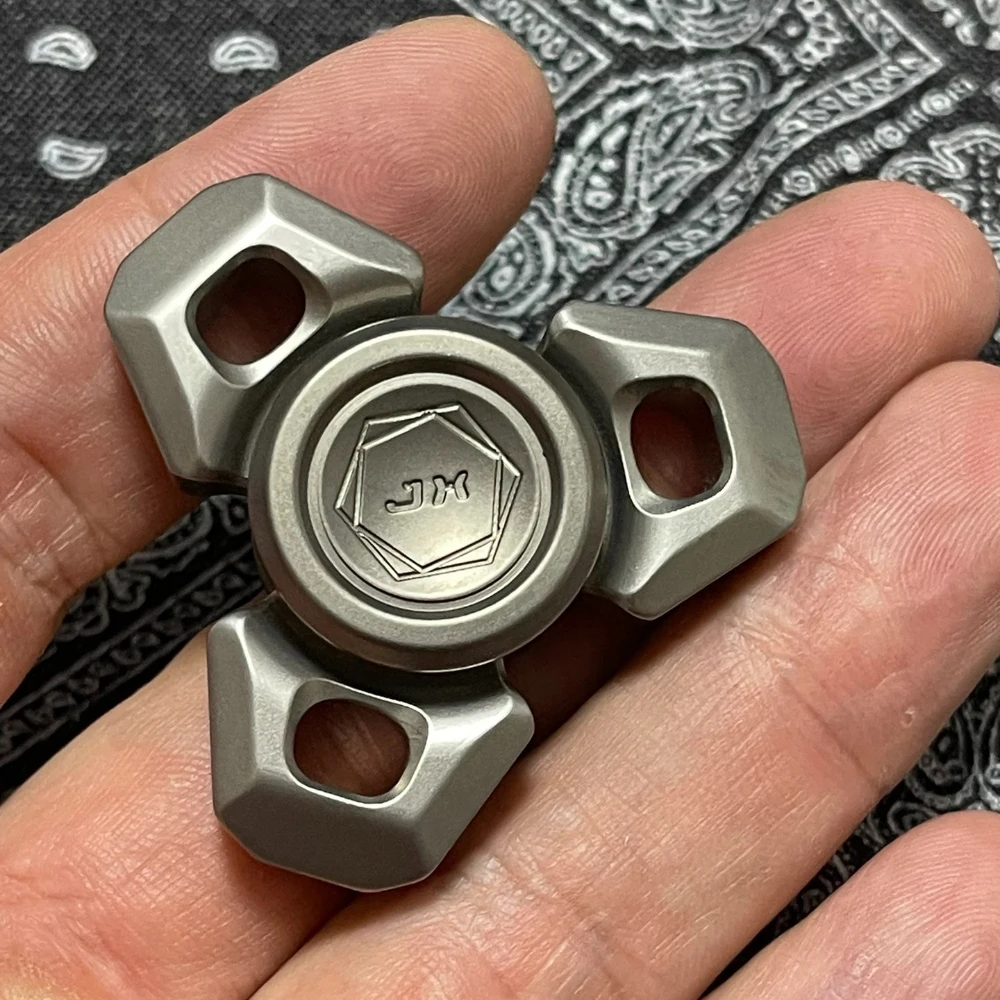 JX EDC Era Fidget Spinner Stress Relief Toy Three-Bladed Fidget Spinner Anxiety Relief Gadget Stainless Steel Gyro Adult