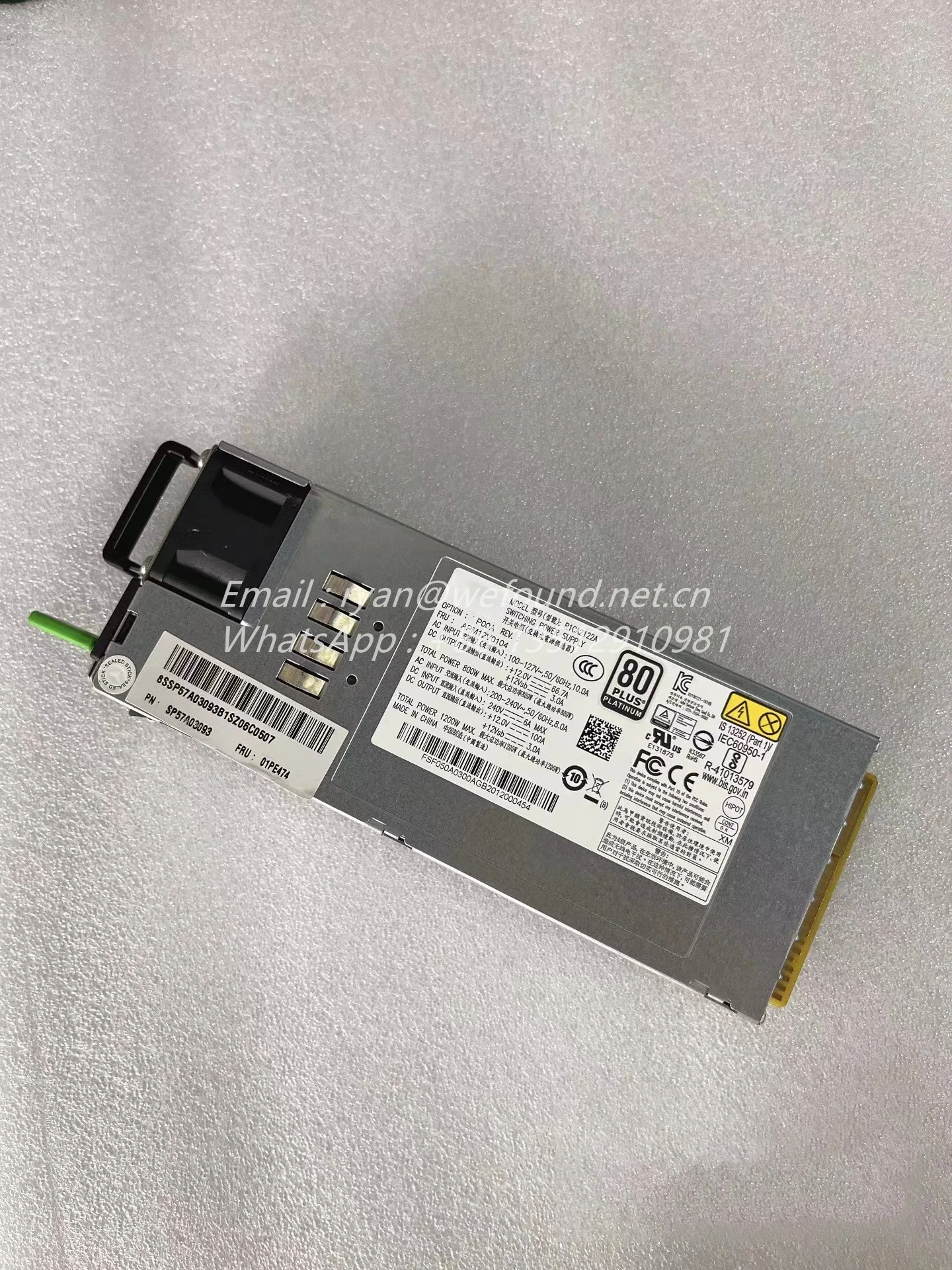 Fonte de alimentação R1CA2122A para Acbook, comutação 1200W, APM12V0104