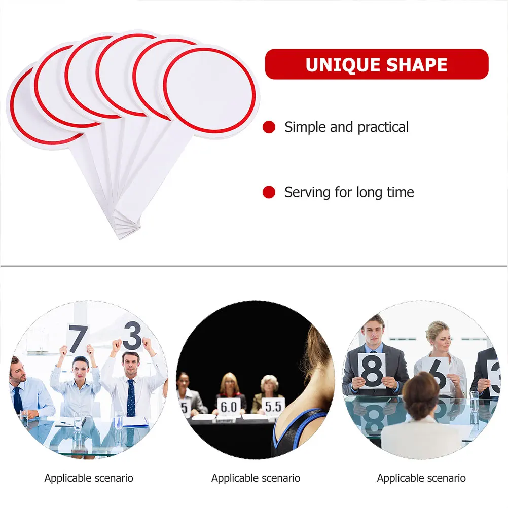 

4pcs Dry Erase Paddles Handheld Whiteboard Blank Writing Board Scoring Voting Sign Large Foam Paper Student Locker