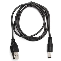 Wholesale Price Best Promotion 0.8M USB Port To 5.5 x 2.1mm 5V DC Barrel Jack Power Cable Connector Black For sale