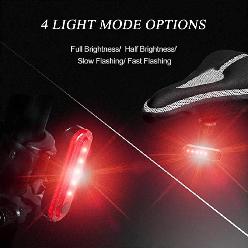 BUCKLOS Bike Lights Front and Rear LED Bicycle Lamp USB Rechargeable Headlight Taillight Cycling Lantern Road Mountain Bike Lamp