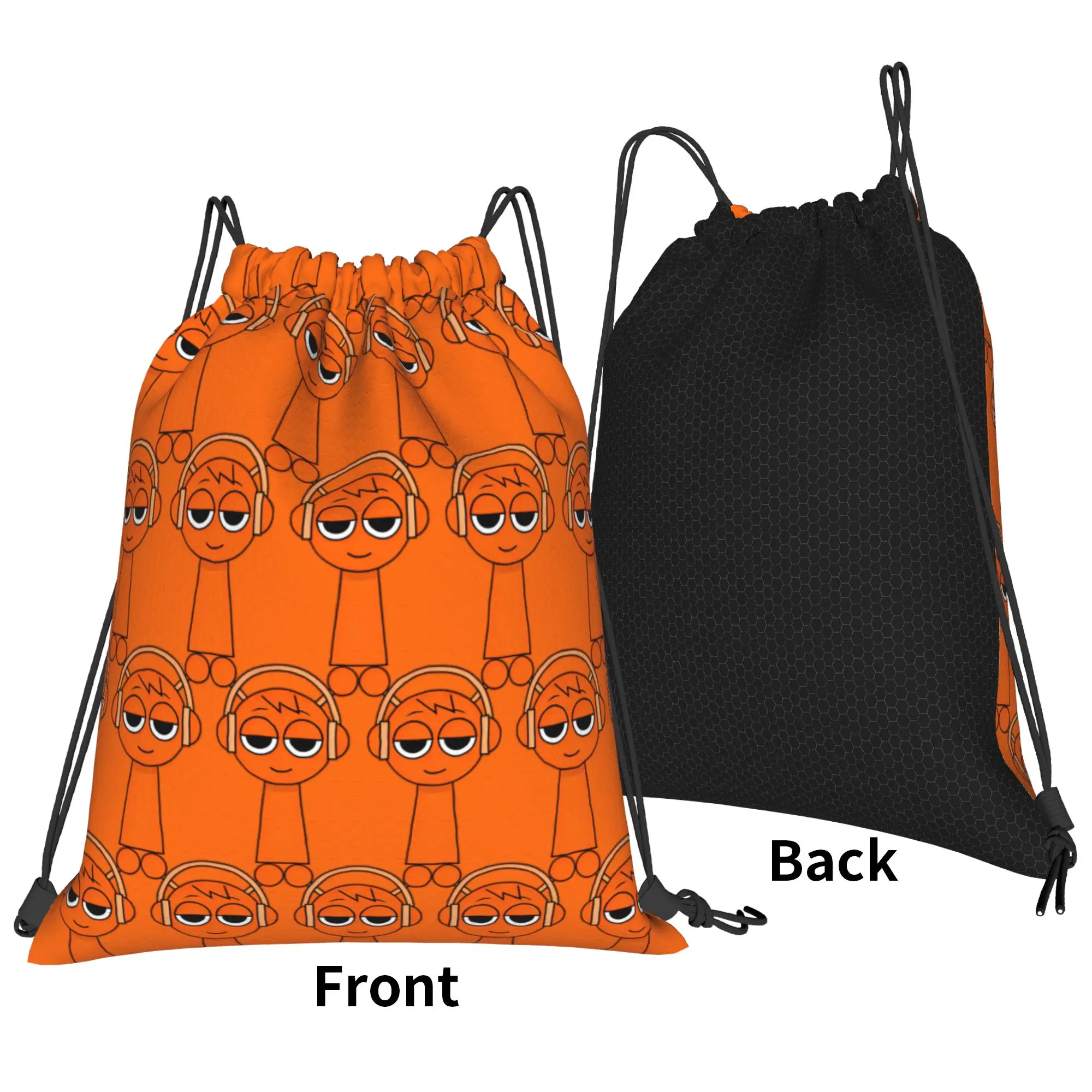 Oren Sprunki Drawstring Backpack Sports Gym Sackpack Water Resistant Cartoon Game String Bags for Running 36cm (W) x 43cm (H)