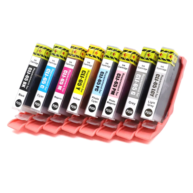1pcs~40pcs CLI-65 ink Cartridge CLI65 Compatible for For Canon Pixma pro-200 Printer Color INK CARTRIDGE BK,C,M,Y,PC,PM,GY,LGY