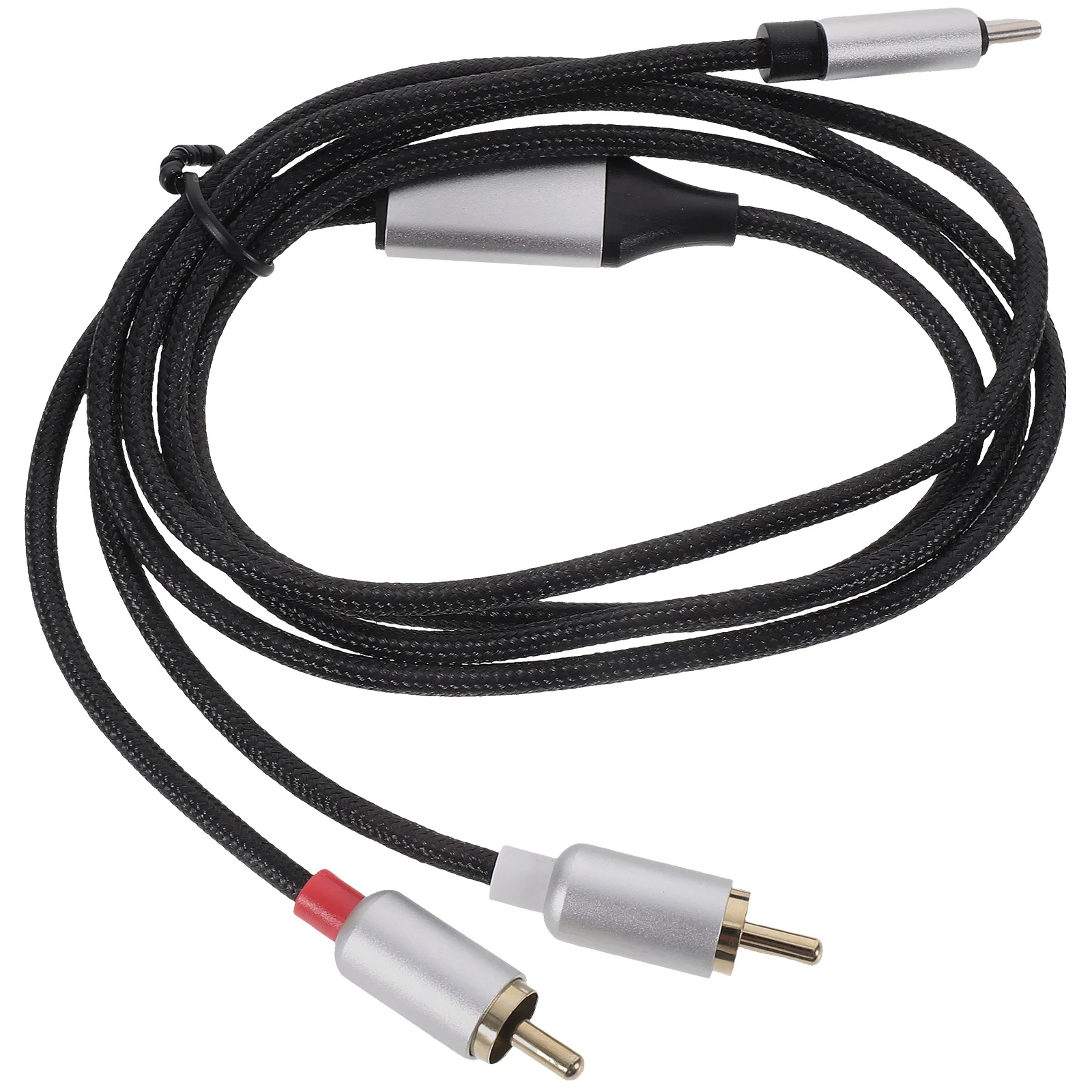 كابل محول صوت USB C إلى Dual Rca بطول 1 متر، محول ستيريو، مكبر صوت للسيارة، سلك صوت متوافق مع الهاتف الذكي اللوحي