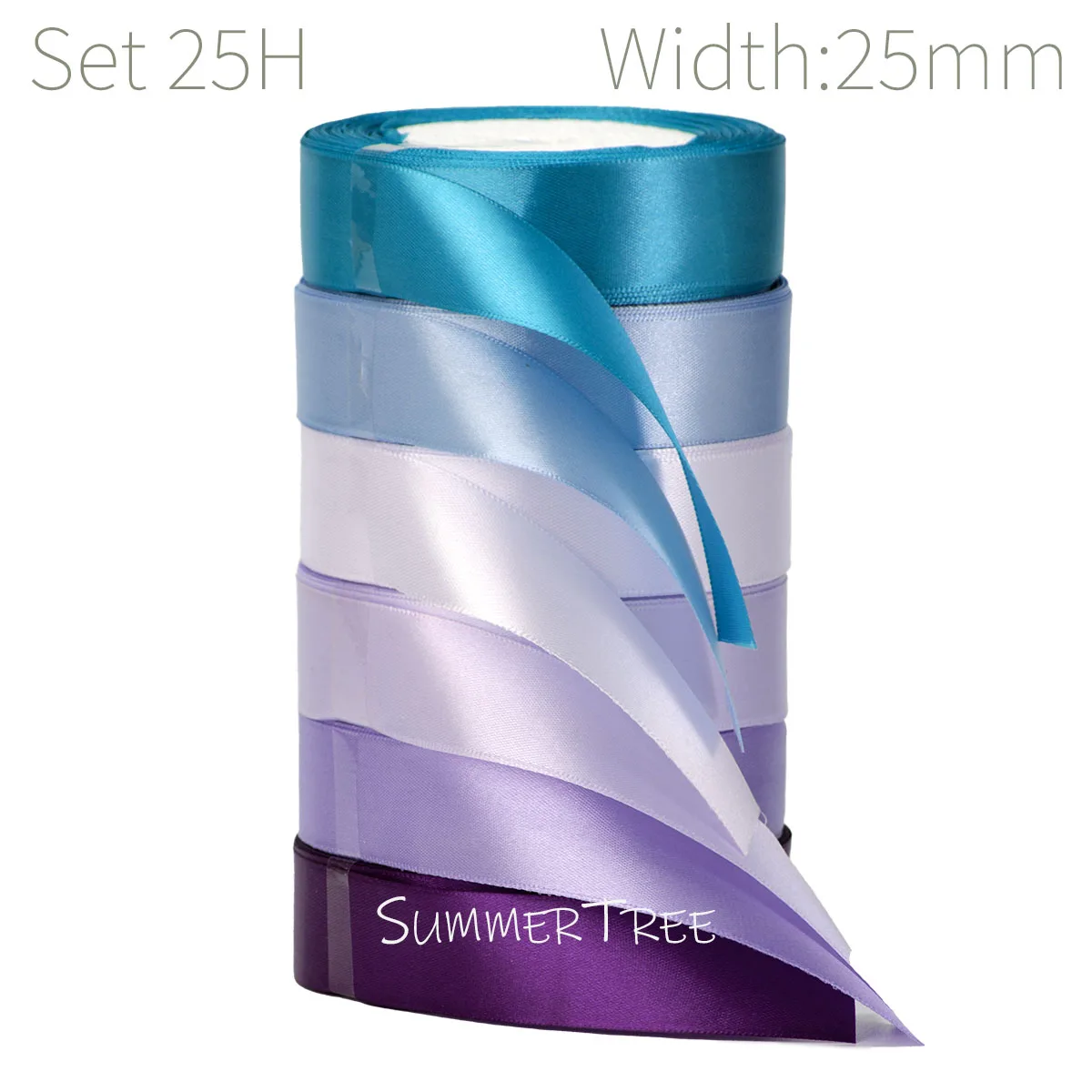 6 Rollen 150 Yards Sortierte Einfarbige Satin-Seidenbänder für DIY-Basteleien, Geburtstage, Hochzeiten, Blumensträuße, Geschenkverpackungen – Detail 8