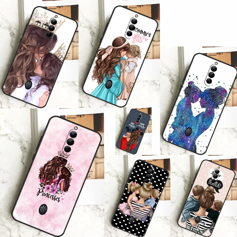 Beautiful Mother Daughter Son Case For ZTE Nubia Red Magic 9 Pro Plus RedMagic 8 8S Pro Plus 6 7 6S 7S Pro 5S 6R 5G Cover