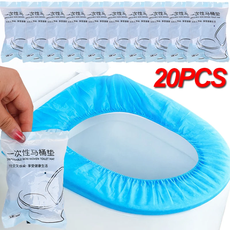 Disposable Toilet Seat Cover Non-woven Fabric Toilet Mat Portable Waterproof Toilet Paper Pads Travel Hotel Bathroom Accessories