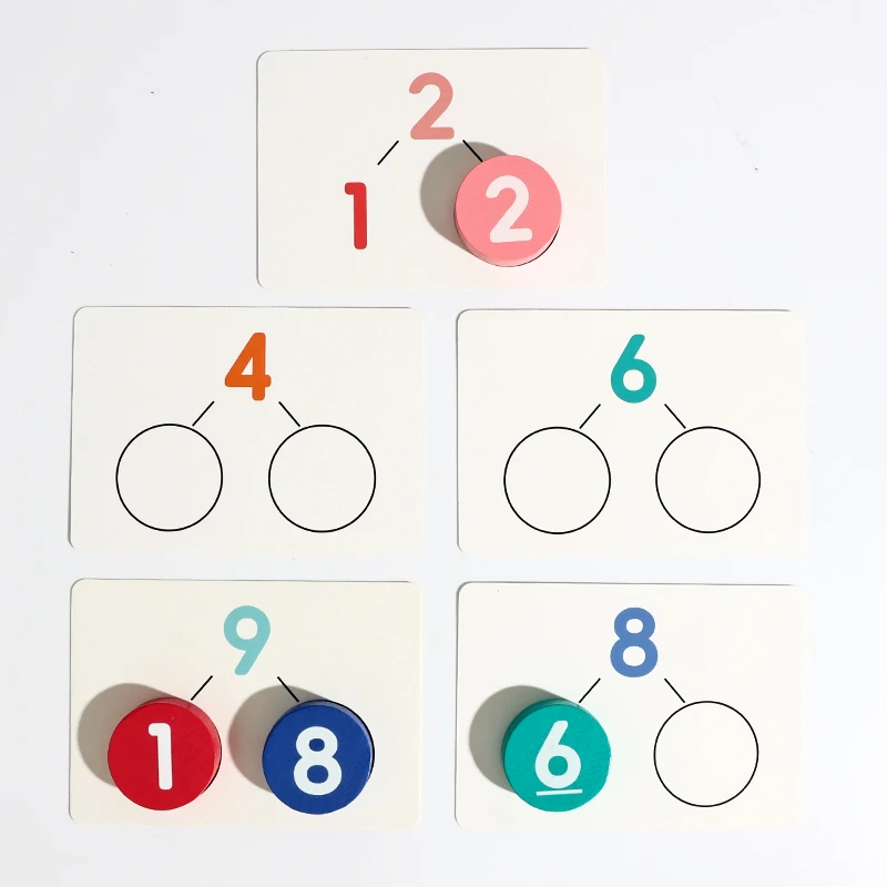 مجموعة مكعبات بناء خشبية معرفية كلاسيكية تعليمية للأطفال الصغار ألعاب ألغاز تعليمية للأطفال الأولاد والبنات